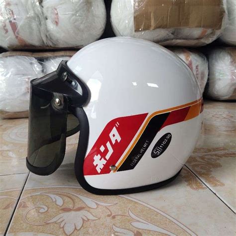 Jual Oem Helm Honda Gank Gl Series Putih Flat Smoke M Di Seller