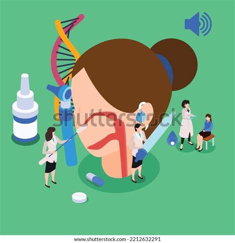 Otolaryngology Ent Doctor Treating Diseases Ear Stock Vector Royalty