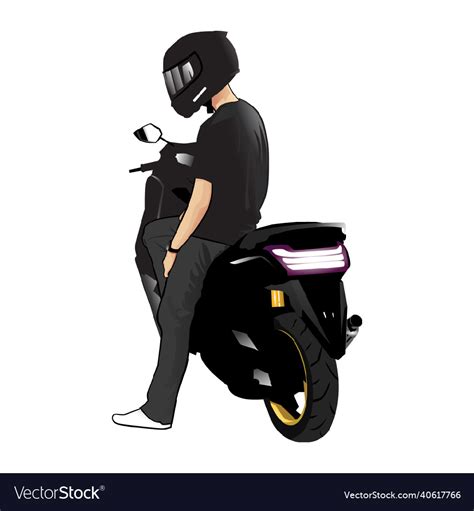 Yamaha Nmax Rider Royalty Free Vector Image VectorStock