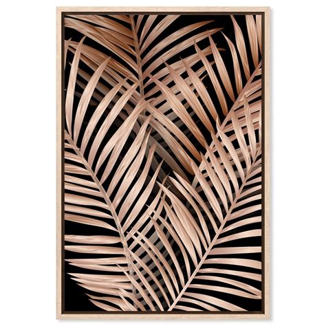 Palm Leaves Nude Pink Canvas Art Print Paper Print Tropical Etsy Uk