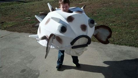 My sons Puffer Fish costume.(homemade) | Fish costume, Bicycle helmet ...