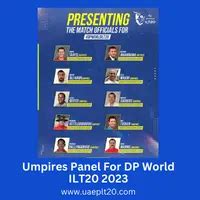 Match Officials Panel For DP World ILT20 2023