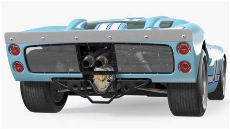 Ford Gt40 Racing Car Blue 3d Model Turbosquid 1875619