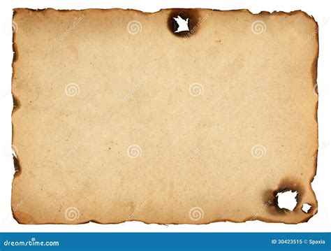 Old Paper With Burnt Edges Royalty Free Stock Photography