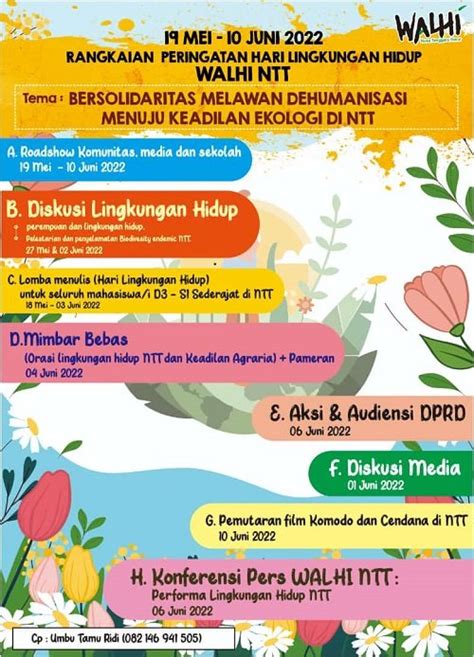 Hari Lingkungan Hidup Sedunia Walhi Ntt Gelar Sejumlah Kegiatan