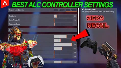 Best 1 Alc Controller Settings In Apex Legends Season 15 100 Improvement In Aiming Youtube