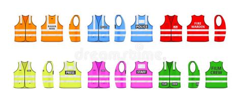 Safety Reflective Vest With Label Flat Style Design Vector Illustration