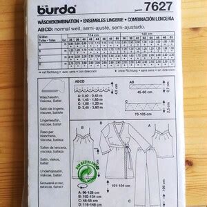 Burda Lingerie Sewing Pattern Silk Lace Pyjamas Etsy