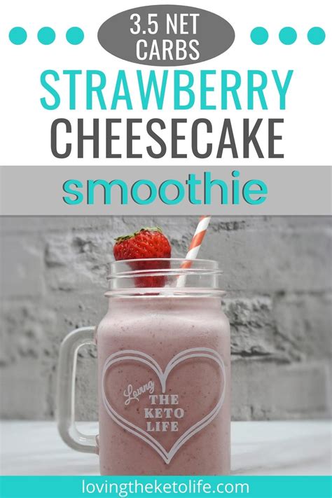 Easy Low Carb Keto Strawberry Cheesecake Smoothie Recipe