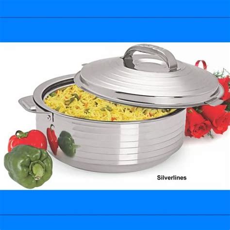 Individual Size And In Sets Round Stainless Steel Hot Pot Silverline Size 1000 Ml To 10000 Ml