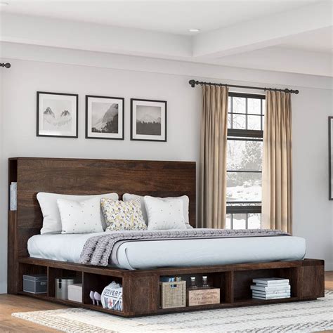 Bookcase Solid Wood Bed