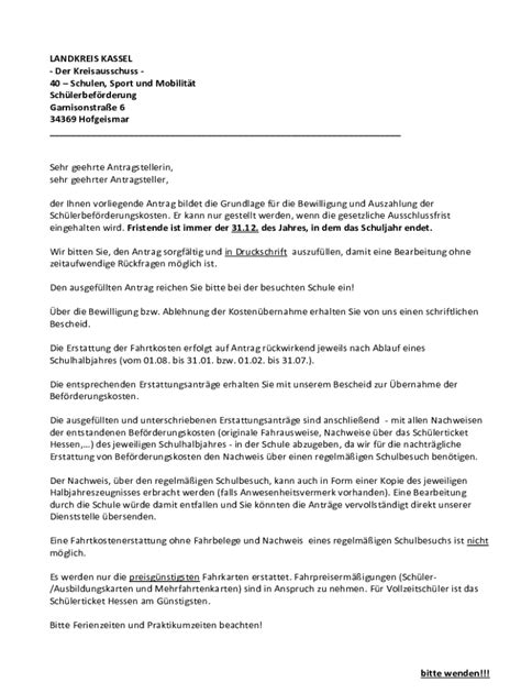 Ausf Llbar Online Antrag Auf Bernahme Von Befrderungskosten Fax Email