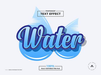 Free Water Photoshop Text Effect by Jessica Elle on Dribbble