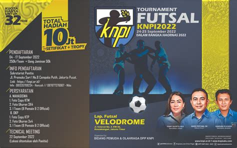 Dpp Knpi Gelar Turnamen Futsal Berikut Jadwalnya Dpp Knpi