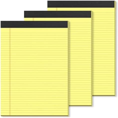 Amazon Yellow Note Pads 8 5 X 11 Legal Pads 4 Pack Yellow Pads