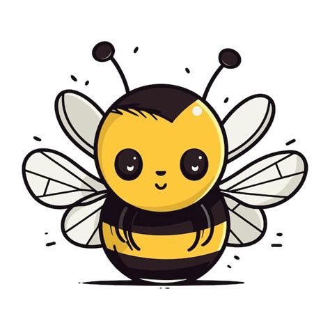 Premium Vector Cute Bee Cartoon Vector Illustration Cute Cartoon Bee