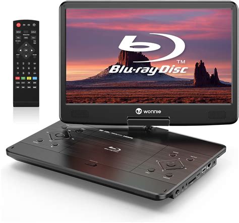 WONNIE 16 9 Portable Blu Ray DVD Player With 14 1 1080P Full HD Large