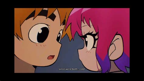 Scott Pilgrim And Ramona Flowers Kissing Scene Scott Pilgrim Takes