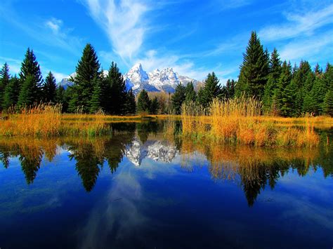 Grand Teton National Park Wyoming Usa Forests Parks Lake Mountains