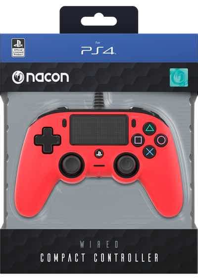 Nacon Wired Compact Controller Red Ps4 Pc E2zstore