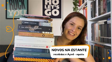 Livros novos na estante recebidos e bazar da editora Ayinê Agosto