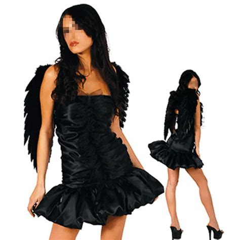 Buy Free Shipping Women Sexy Dark Angel Costume Adult