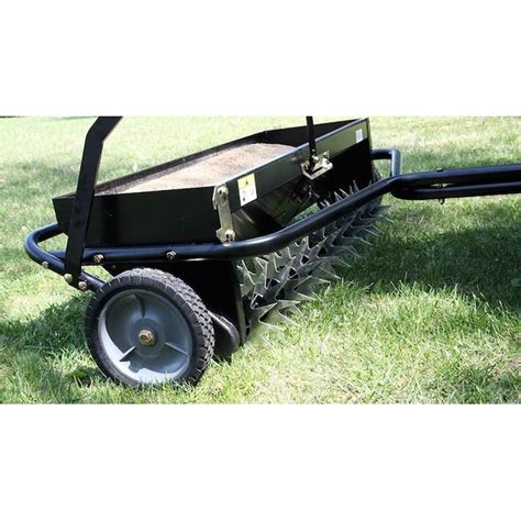 Brinly 100 Lb Capacity Spike Aerator Drop Tow Behind Spreader As 40bh