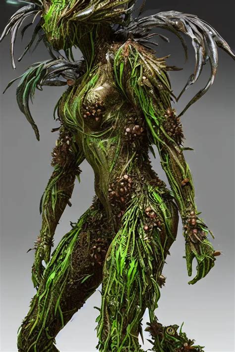 Skin Concept Costume In Full Growth Biopunk Plant Stable Diffusion