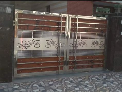 Modern Stainless Steel Main Hinged Gate For Home 6 5 Feet At Rs 450