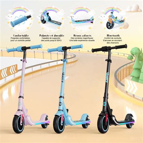 Trottinette Electrique Enfants 6 12 Ans Rcb Écran Led Néons