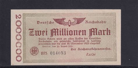 Weimarer Republik Reichsbahn Berlin Millionen Mark Rvm Wz