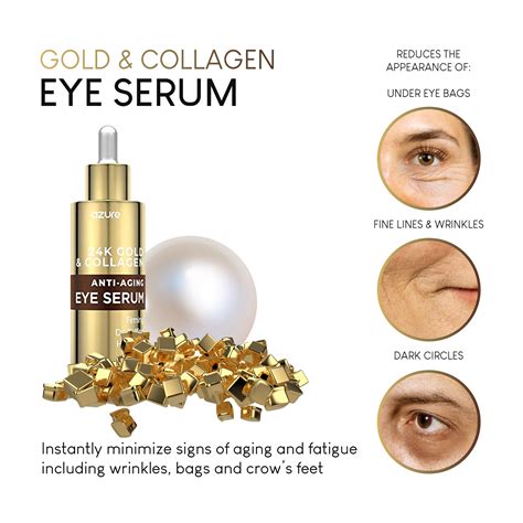 Azure 24k Gold And Collagen Anti Aging Eye Serum Firming De Puffing