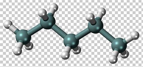 Octane Molecule Ball And Stick Model Pentanal Space Filling Model Png