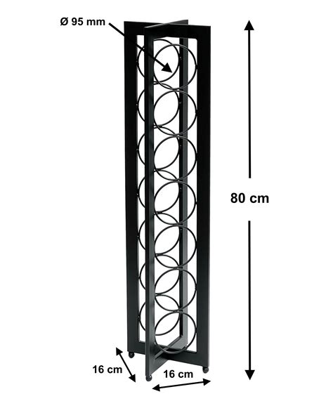 Design Weinregal Metall Schwarz Stehend X Cm Flaschenregal