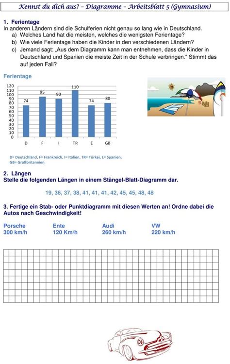 Bungsblatt Zu Diagramme Und Daten Mathe Klasse Mathe Unterrichten