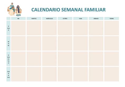 Plantillas Gratuitas De Calendarios Semanales Editables En Word