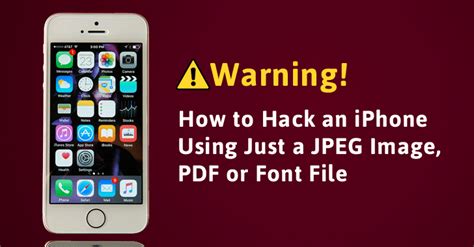 Warning Your IPhone Can Get Hacked Just By Opening A JPEG Image PDF