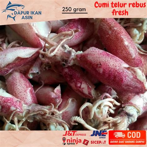 Jual Cumi Sotong Telor Asin Rebus Segar 250 Gr Shopee Indonesia