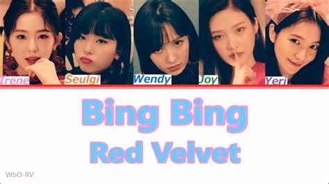 【かなるび】red Velvet 레드벨벳 「bing Bing」 Lyrics【jpnhanrom】color Coded Youtube