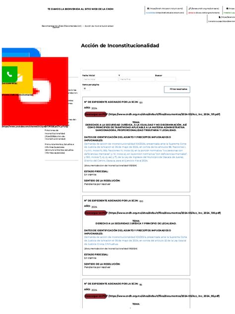 Acción De Inconstitucionalidad Comisión Nacional De Los Derechos