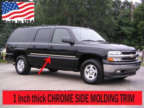 Flexible Chrome Side Door Molding Rocker Panel Trim Kit Suburban Yukon