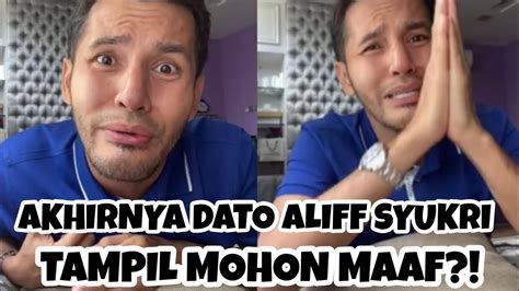 Panas Akhirnya Dato Aliff Syukri Malv Besar Dan Tampil Mohon Maaf