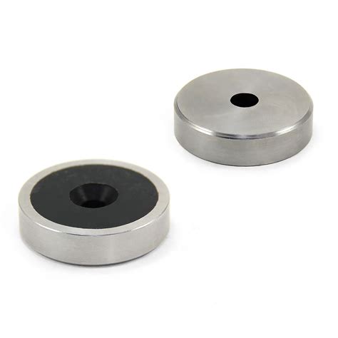 Mm Dia Neodymium Pot Magnet Stainless Steel Rubber Coated