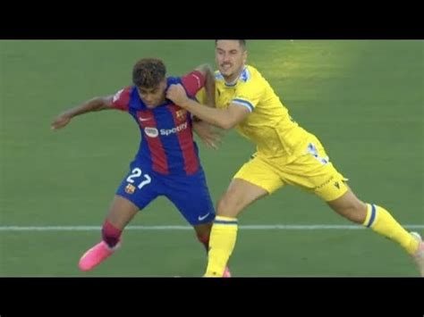 16 Years Old Lamine Yamal Robbed Penalty Vs Cadiz YouTube