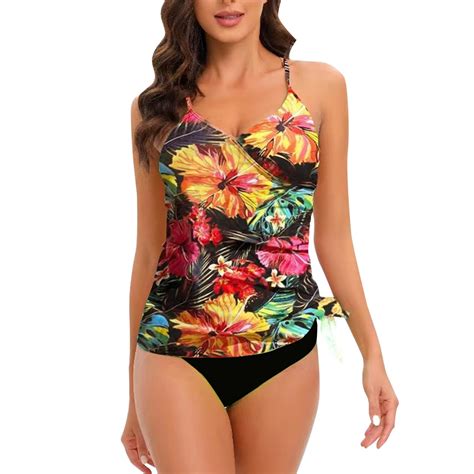 Gzea Bathing Suit For Women Piece Bikini New Split Printed