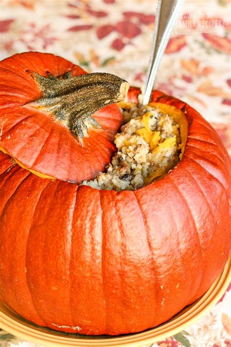 Dinner in a Pumpkin Casserole | Favorite Family Recipes