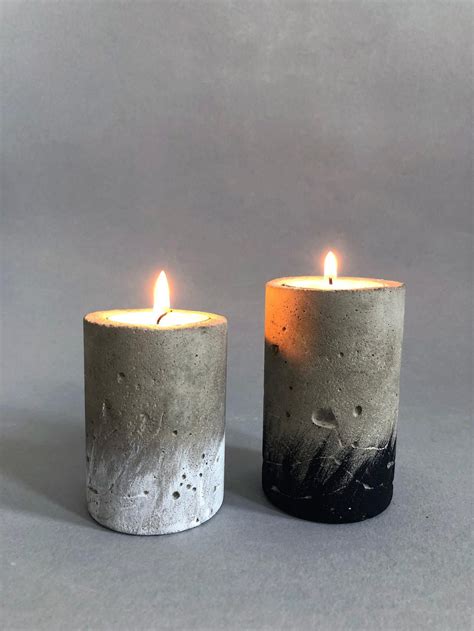 TusenskÖna Handmade Concrete Candle Holders For Tea Lights Etsy