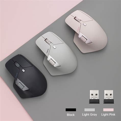 Rapoo MT760L Rechargeable Multi Mode Wireless Mouse Ergonomic 3200 DPI