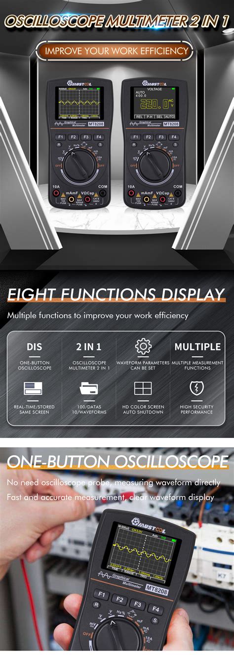 New Mustool Mt Hd Intelligent Graphical Digital Oscilloscope