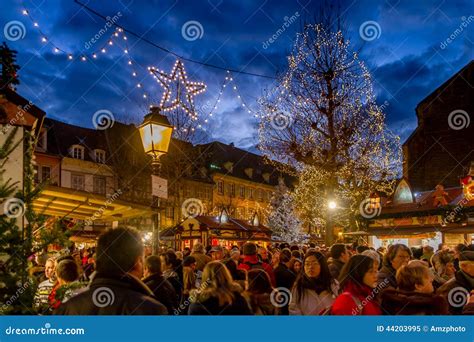 Crowds At Colmar Christmas Market Editorial Image Image Of European